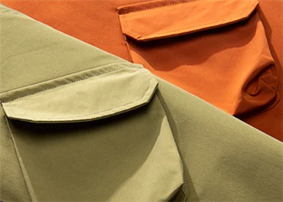 Orange Multi-Pocket Outdoor Cargo Hooded Jacket